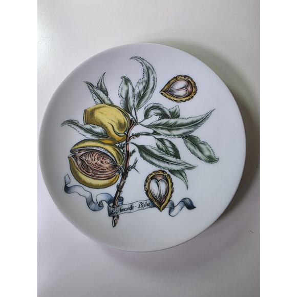 Vintage BAREUTHER BAVARIA Botanical Hand Painted Fruit Plates Set of 2 - Picture 3 of 7